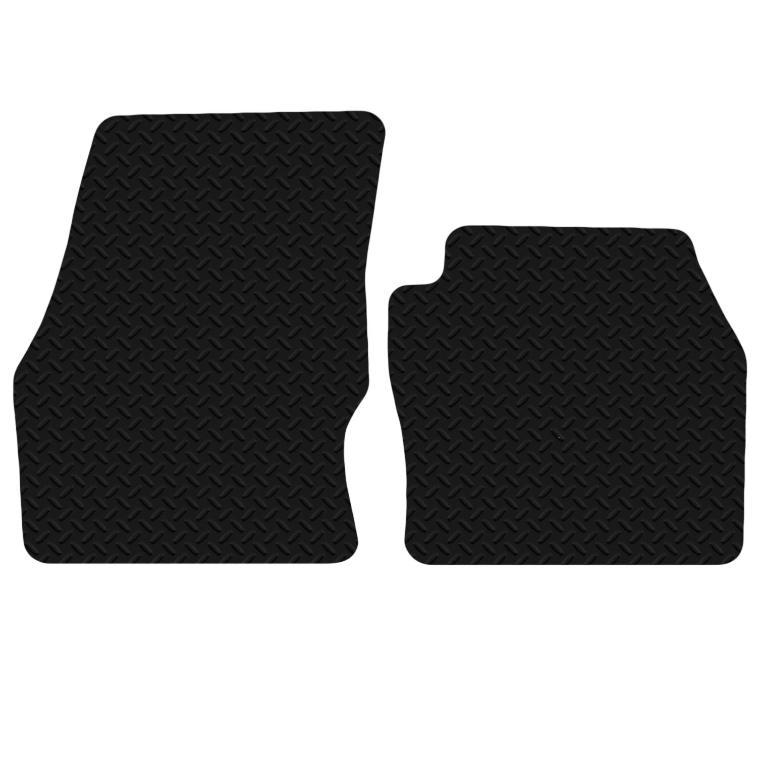 Carsio Car Mats For Ford Transit Connect 2014-2016 3mm 2pc Set Tailored Fit Rubber Floor Mat Complete Accessory Black Custom Fitted - Anti-Slip Backing, Heavy Duty & Waterproof