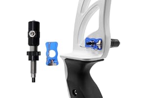 HANDBAIGE Archery Arrow Rest and Cushion Plunger Aluminum Magnetic Arrow Rest Adjustable Bow Plunger with Pressure Button for Recurve Bow Longbow