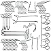 Cankadesot Hook Metal Pegboard and Assorted Shelving, 50 Piece