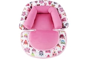 Toddler Head Support for Car Seat, KAKIBLIN Baby Soft Neck and Body Support Pillow for Carseat, Pink