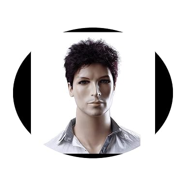 Amazon Com 6inch Light Auburn Puffy Short Men Hair Heat Resistant