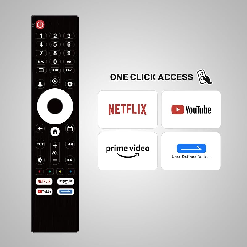 40 Pollici Smart TV con Google TV Televisore LED, Gen 6 QLED +, HDR 10 Dolby Audio Bluetooth 5,1 EyeCare DVB-T/T2/C/S/S2 Ci+ HEVC Main10, 1.5GB RAM Upgrade (40MQH7000Y, 2026 Nuovo Modello) — foto 5 di 8