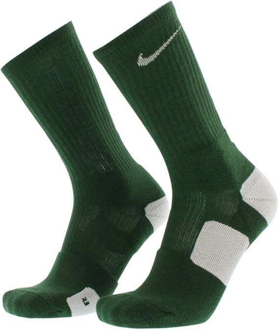 Nike Elite Socks (large, Green/White) Athletic Socks