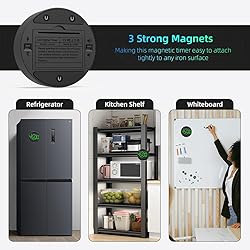 Large LED Digital Timer, Magnetic Countdown Loud
