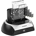 FIDECO Hard Drive Docking Station, M.2 NVME SSD Docking Station with Cooling Fan, Support 2.5 and 3.5 inch SATA HDD SSD, and M.2 NVME SATA SSD, Ultimate Heat Dissipation