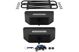 Supreme Suspensions US Patent Pending Front Lift Blocks for 1980-2004 Ford F250 / F350 Super Duty 4WD | 3" Front Leveling Lift Blocks + U-Bolts - Can Cooler Included with Purchase