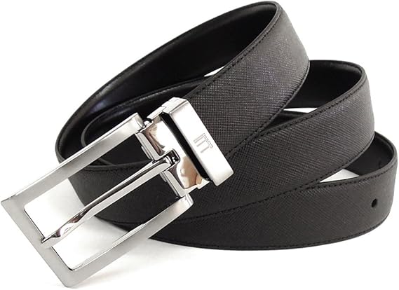 Amazon ダンヒル ベルト メンズ Br リバーシブルタイプ Hpv228a シルバーバックル ブラック ブラック 並行輸入品 ベルト 通販