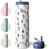 BOTTLE BOTTLE Insulated Water Bottle 24oz with Straw Lid and Handle for Sports Travel Gym Stainless Steel Water Bottles Double-Wall Vacuum Metal Leak Proof BPA-Free