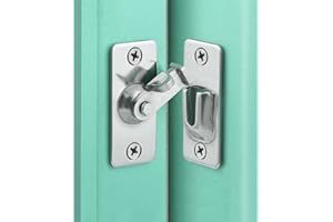 WANLIAN MINI Size 90 Degree Door Latch Sliding Screen Door Latch Barn Door Lock Hasp Latch Clasp Lock Pocket Door Locks and Latches