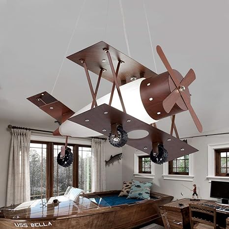 Chandelier Antique Aircraft Children S Room Pendant Lamp