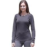 Roman Trail Outfitters Women's 100% Merino Wool Long Sleeve Shirt - Moisture Wicking - Ultralight and Soft - Odor Base Layer
