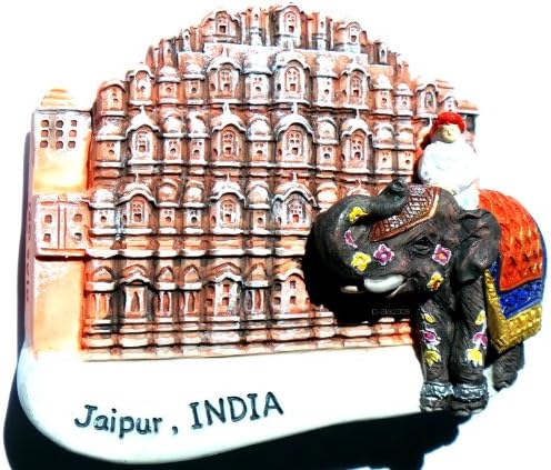 Christmas Gifts Resin Fridge Magnet Resin Fridge Magnet: India. Jaipur. Hawa Mahal (Palace of the Winds)