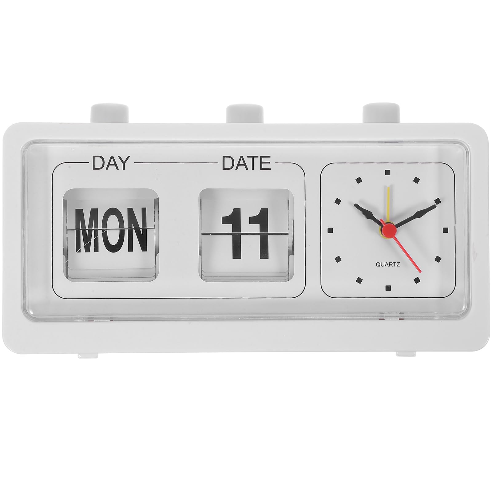 Warmhm Led Digital Clock Date Clock Digital Large Display Alarm Countdown Days Table Desk Outdoor Time Day Date White Child Wall for Living Room