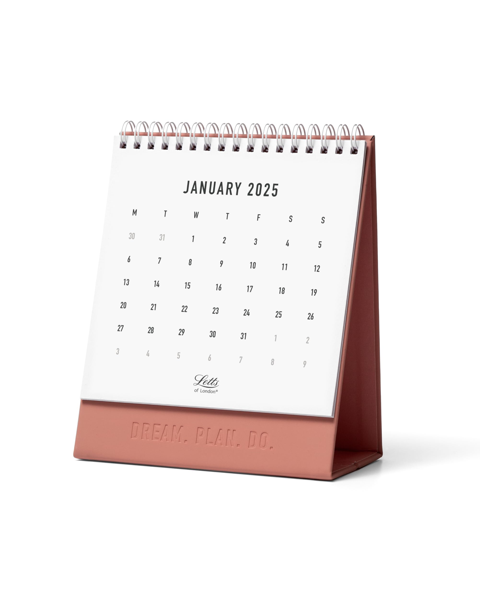 Letts of London Conscious 2025 Desk Calendar - clay