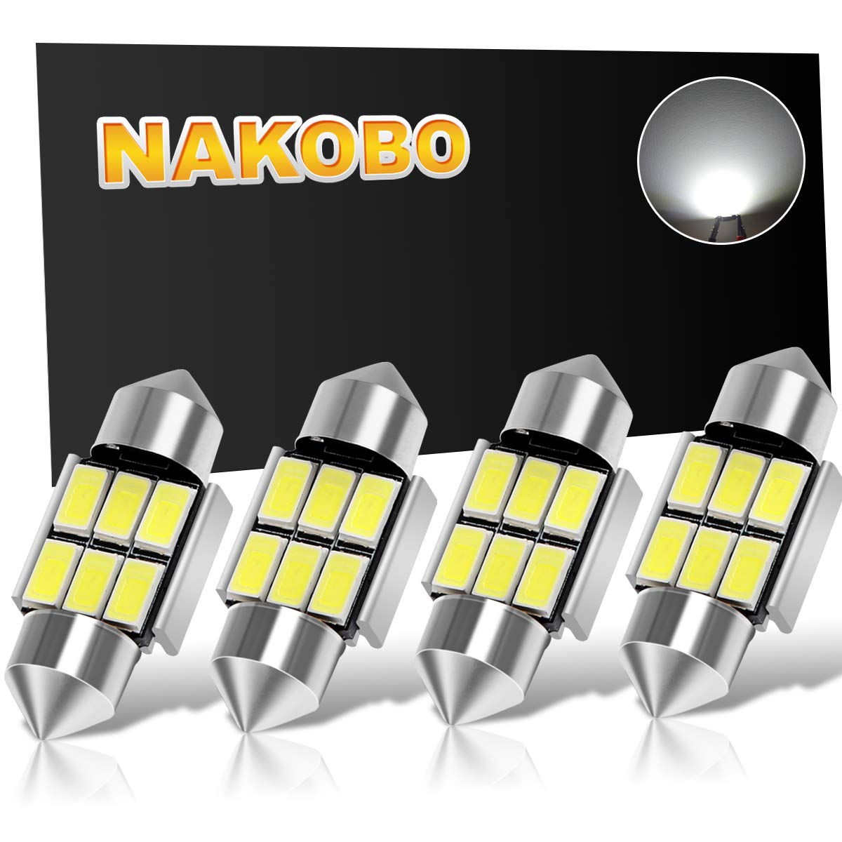 NAKOBO [Pack of 4] Festoon 31mm (1.25\