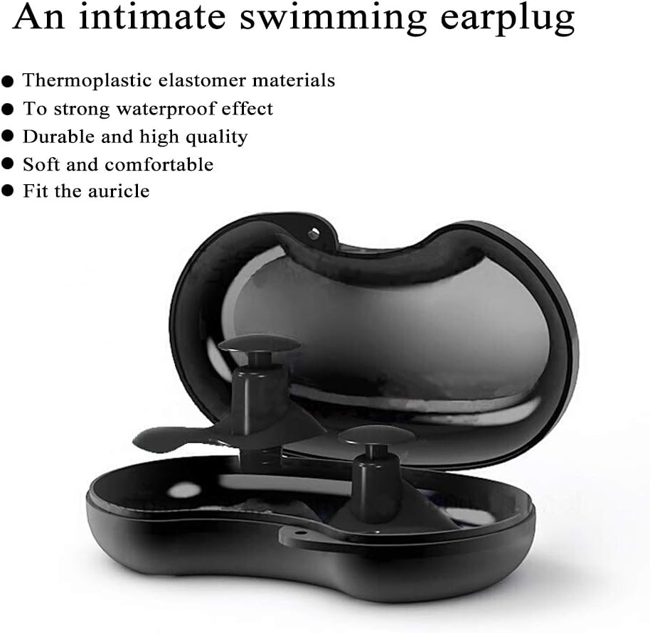 Go-sport Swimming Ear Plugs 3 Pairs Waterproof Reusable Silicone Ear Plugs for Swimming Showering Diving Surfing Snorkeling and Other Water Sports (Adult Size) (Black+Blue+White) : Sports & Outdoors