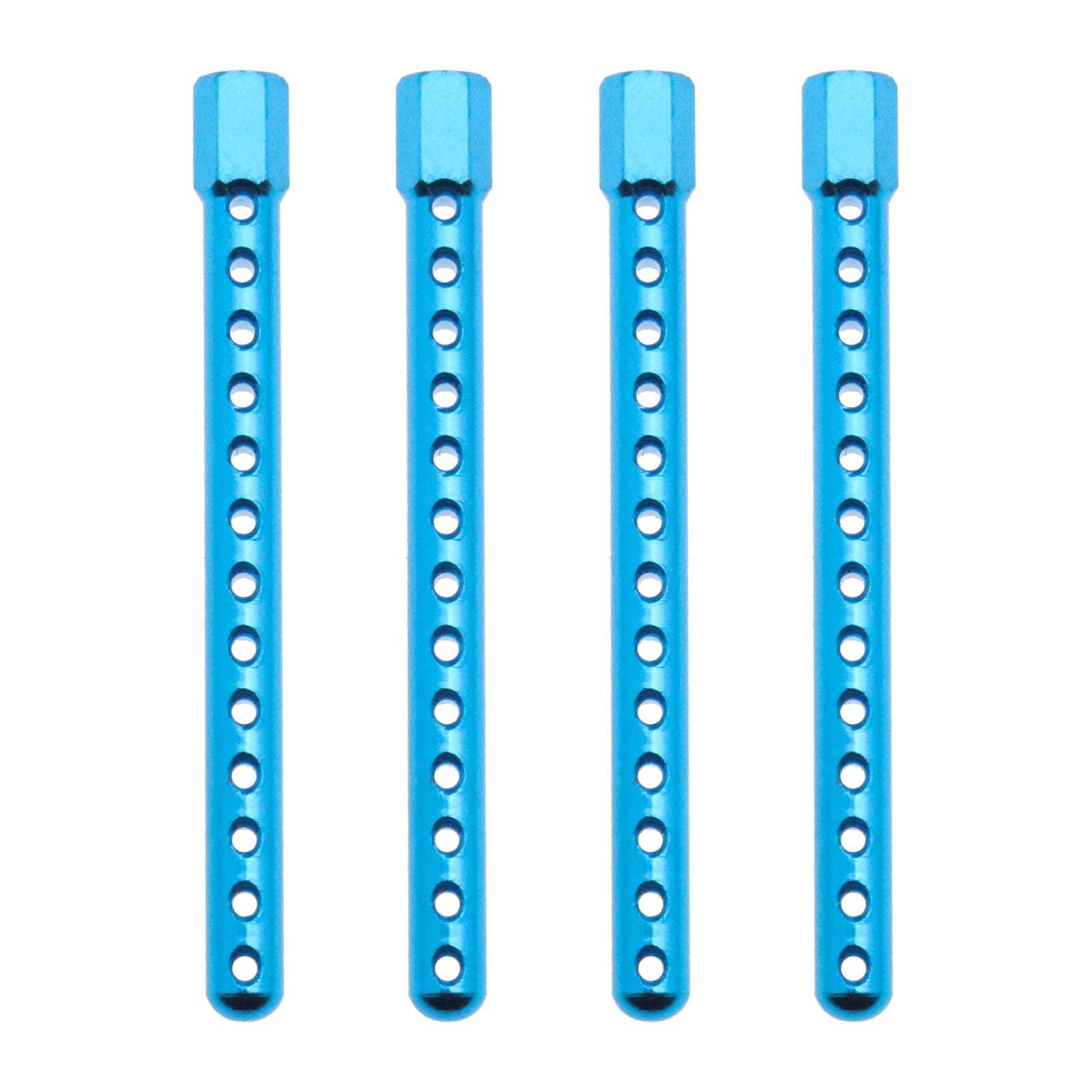 Create idea Aluminum Alloy Blue Cars Parts 1/10 Body Post Mounts Fit for HSP 94122 94103 RC Car