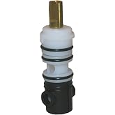 Lasco S-735-4T Import Diverter Stem ,0489,Delex Pattern Broach, For 3 Handle Tub And Shower Valve, Fits Many Import Valves,White/ Black