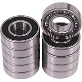 DEEG 10 PCS 6002-2RS Double Rubber Seal Bearings 15x32x9mm | Chrome Steel Gcr15 Deep Groove Ball Bearing For Electric Motor,Pumps and Fan