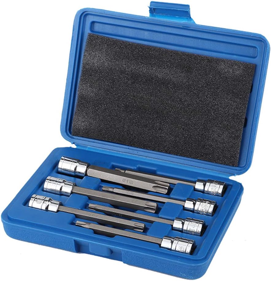 Torx Star Bit Socket Set, 7Pcs 3/8inch Drive Extra Long Torx Star Bit Socket Set, Popular
