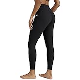 ODODOS Women's 3D Contour Butt Lift 7/8 Compression Leggings with Pockets High Waist Tummy Control Yoga Pants, 25" Inseam