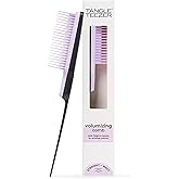 Tangle Teezer Ultimate Volumizer Teasing Comb for All Hair, Lilac &amp; Black | Two-tier teeth create instant lift, texture, and long-lasting volume with gentle teasing, for all hair types