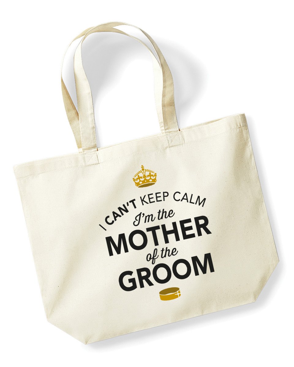 Mother of Groom Gift Bag Wedding Tote Keepsake Present Hen Party (Natural)