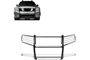BLACK HORSE OFF ROAD Black Horse Grille brush Bumper Guard Modular Stainless Steel Compatible with 2005-2021 Nissan Frontier|2005-2007 Nissan Pathfinder-17A110200MSS