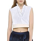 NICENEEDED Victoria Cotton Shirts Elegant Ruffle Collar, Detachable False Pleated Fake Collar for Women Sweater Coat