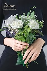 Floroom Artificial Flowers 25pcs Real Looking Ivory