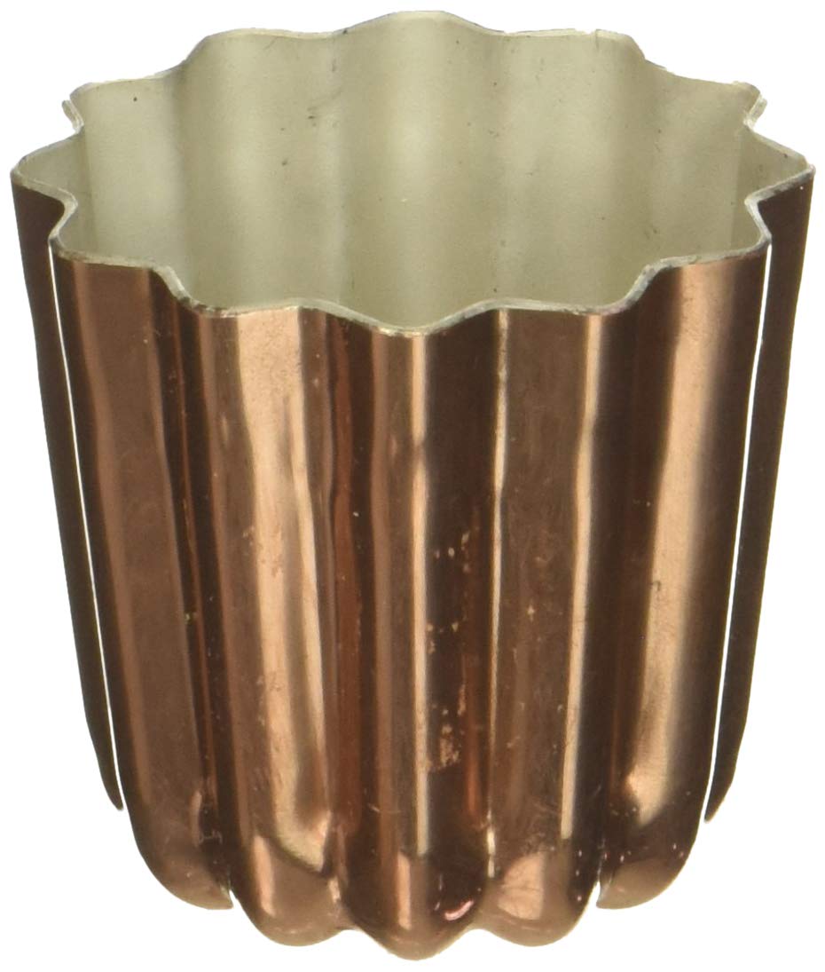 De Buyer TINNED Copper CANELES Fluted Mold, O 1.75-Inch