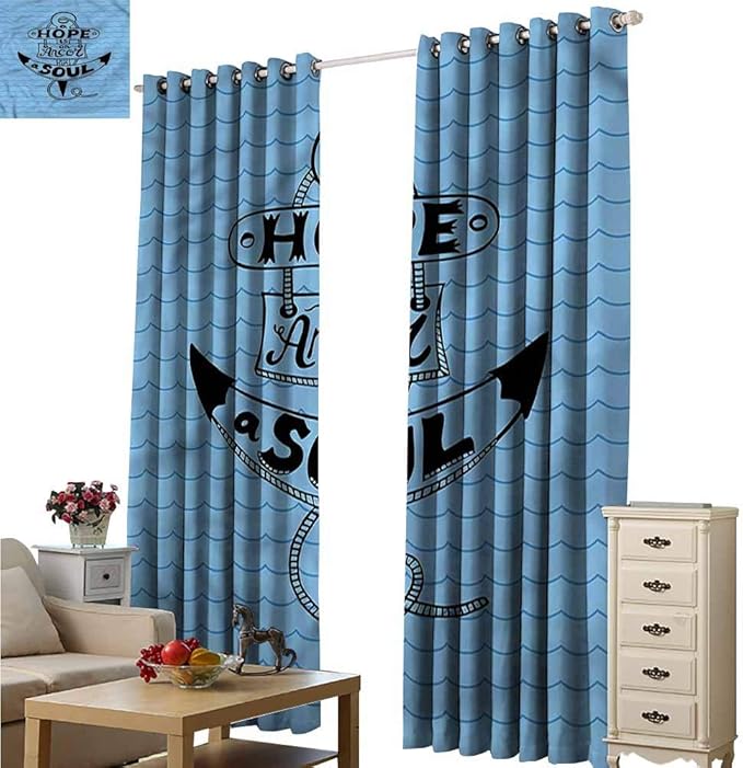 Fakgod - Cortinas Impermeables para Ventana, diseño de Ancla en el