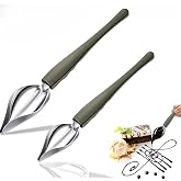 Cyoufine Professional Culinary Precision Drawing Decorating Spoon Set, 2Pcs Stainless Steel Chef Drizzle Spoons,Chocolate Filter Spoons,Plating Spoon for Decorative Plates, Cake, Coffee
