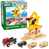 BRIO World - 33280 Freight Goods Station | Versatile Toy Train Set for Kids | Interactive Play | Sustainable Wood Construction | Ideal for Toddlers Aged 3 and Up