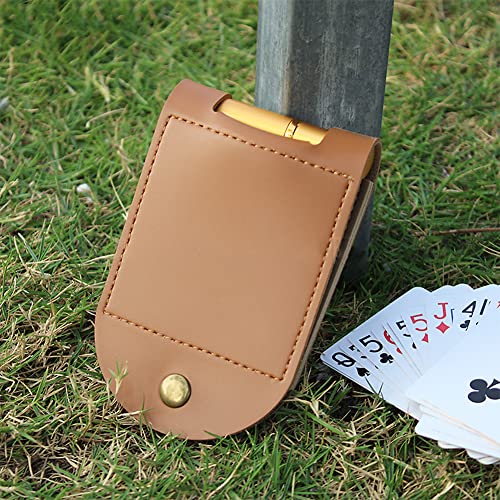 Travel Cribbage Board Portable Leather Cribbage Board Game Set