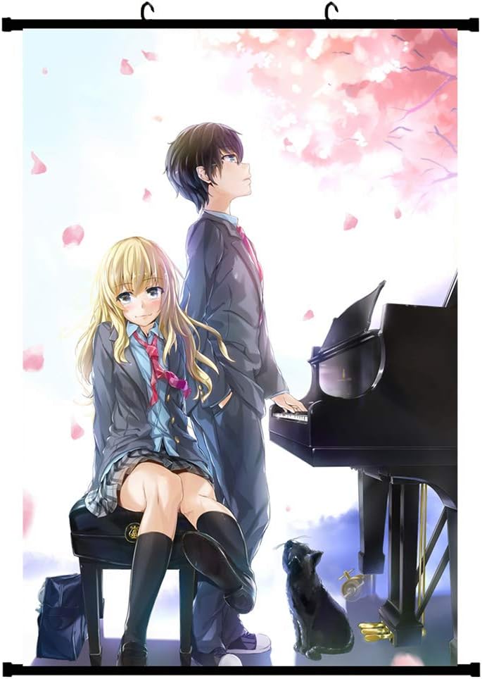 Tianmeijia Anime Your Lie in April Kaori Poster Wall Scroll Home Decor 8"×12"(Style03)