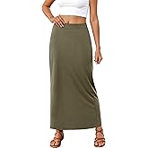 ANRABESS Maxi Skirts for Women Summer Casual Elastic Waisted Ankle Length Flowy Swing 2026 Spring Long Skirt