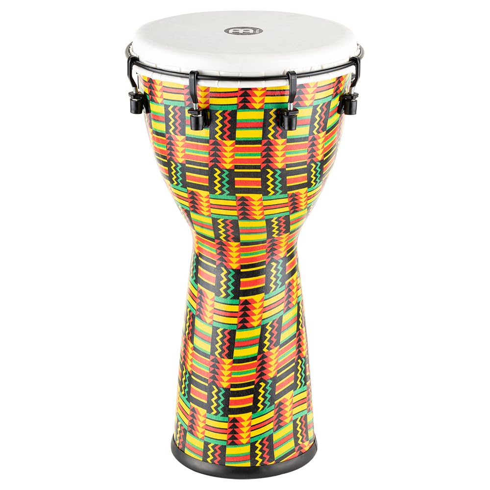 Meinl Percussion Alpine Djembe Instrument - Medium Sized Handdrum - Mechanical Tuning System - Diameter 10 Inches - Plastic, Multicoloured (ADJ10-SI)