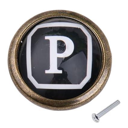 ShoppingLane Vintage Cabinet Door Drawer Bin Dresser Handle Pull Knob Hardware Letter P