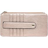JEN & CO. Saige Wallet, Rose Gold - Slim Wallet for Women, Compact Credit Card Holder with Card Slots, Small Wallets