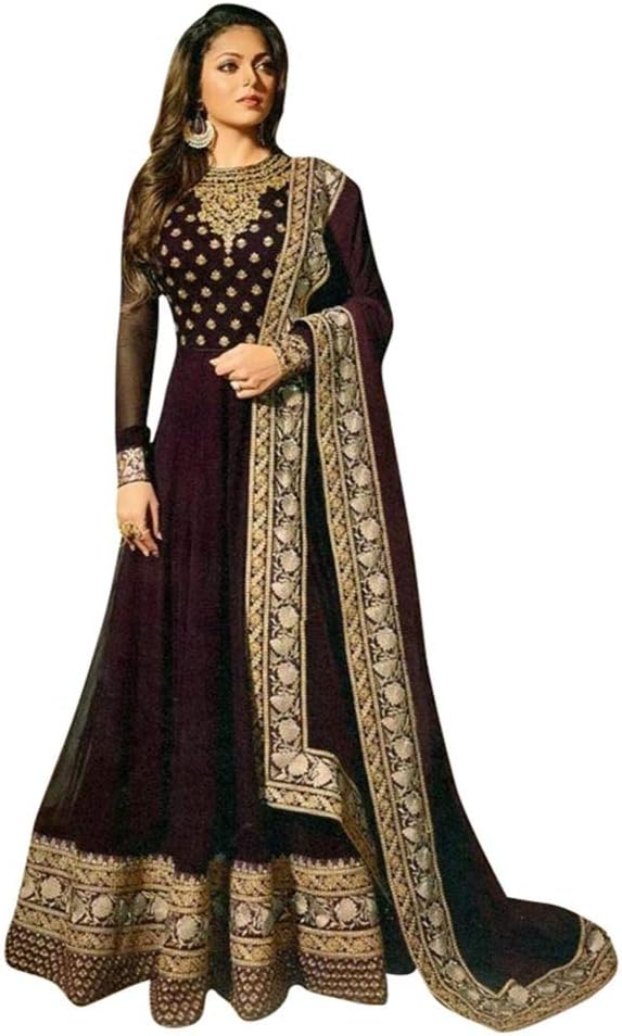 Range Of India Women's Anarkali Salwar Kameez Designer Indian Dress Party Embroidered Gown