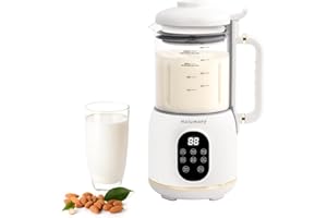 HOLUMANY 35oz Nut Milk Maker Machine - 8-in-1 Auto Programs for Almond, Oat, Soy Milk, with 18H Delay Start | 60s Self-Clean | Quiet Operation
