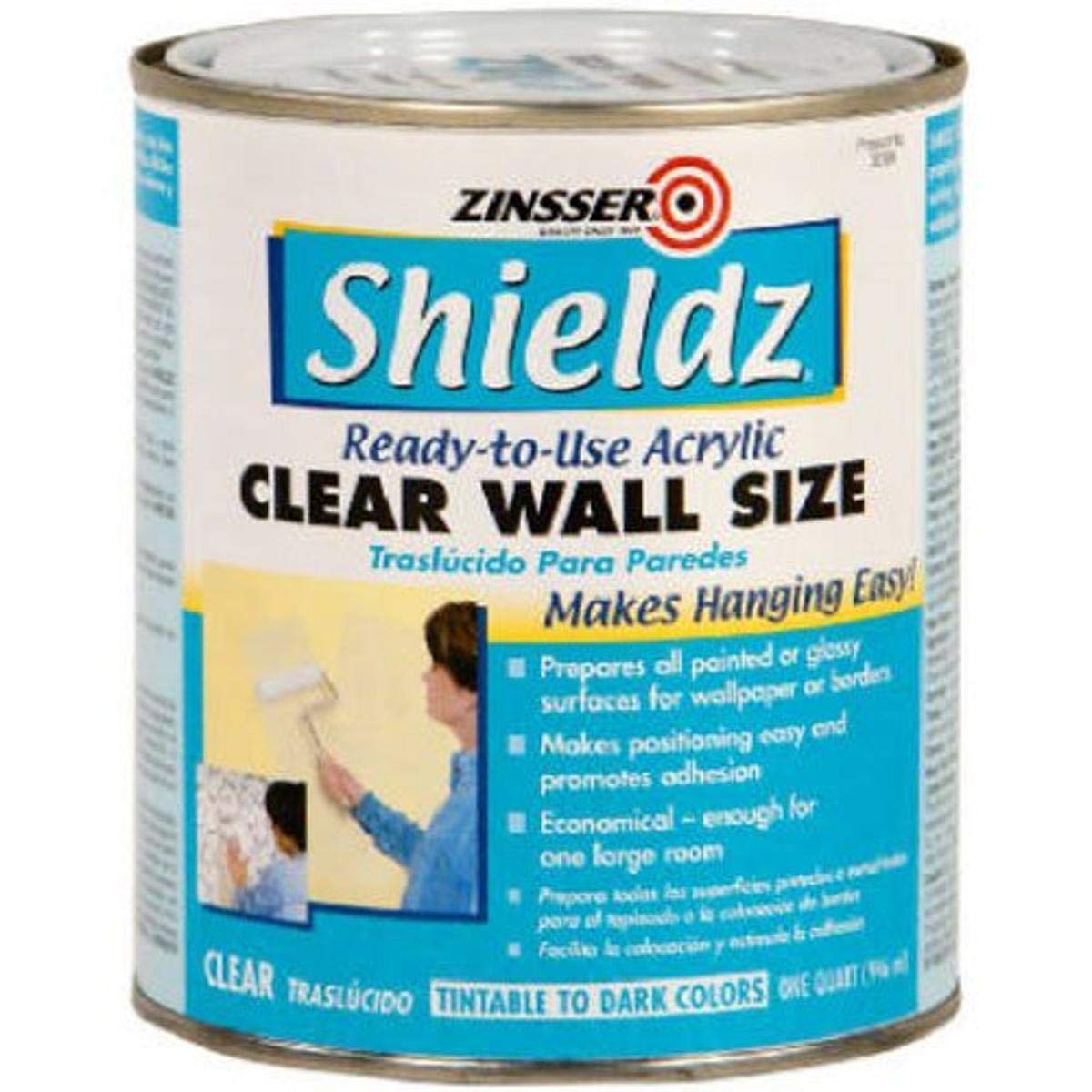 Photo 1 of ***CAN IS DAMAGED***31 FL OZ Zinsser 2104 Clear Shieldz Water-Based Acrylic Wallpaper Primer***CAN IS DAMAGED***