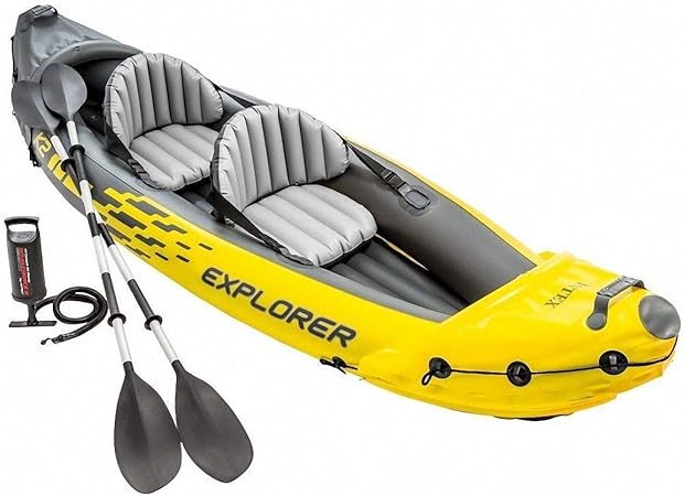 Amazon.com : Intex Explorer K2 Yellow 2 Person Inflatable Kayak with