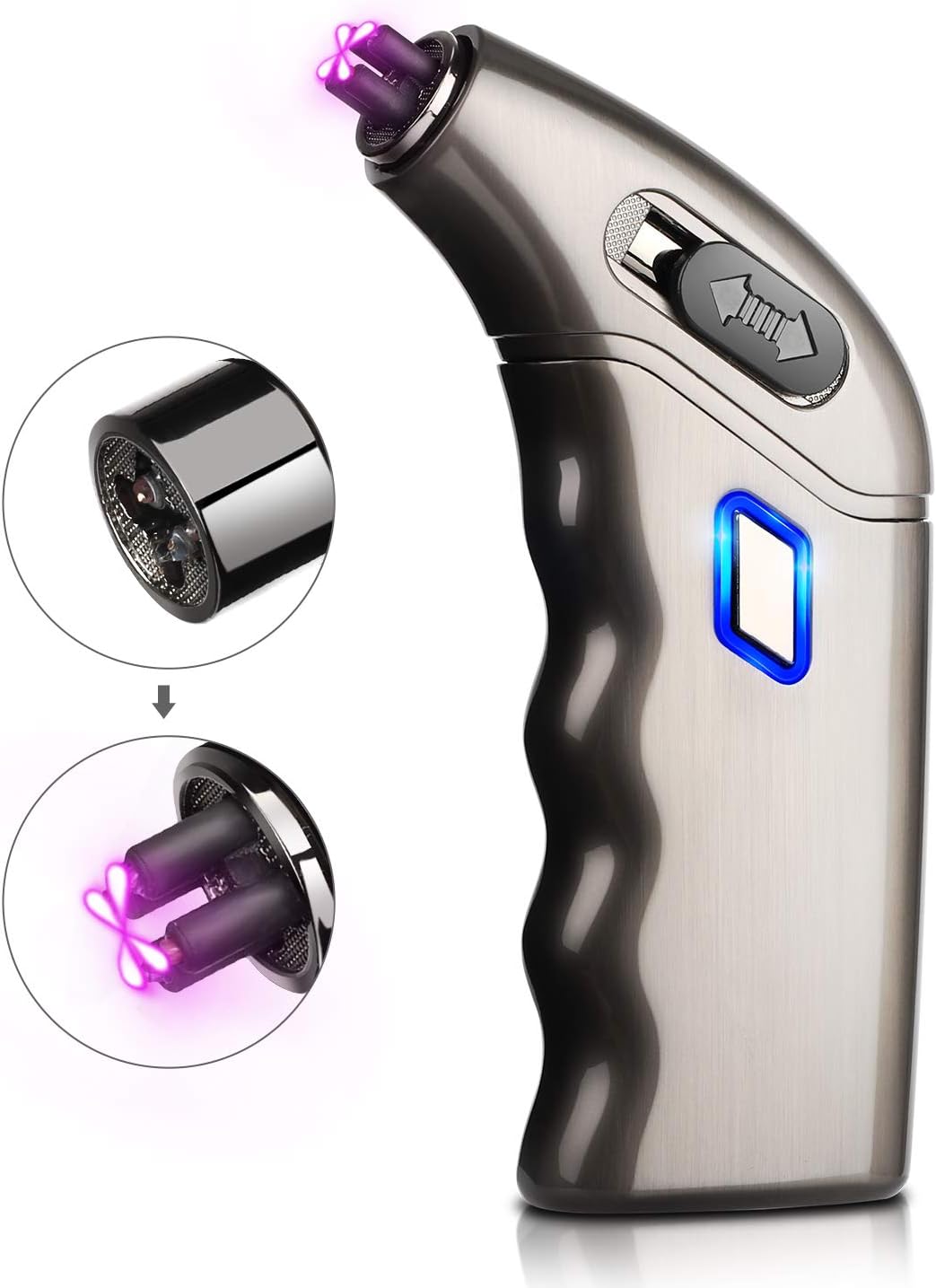 Electric Arc Lighter Candle Lighter Plasma Windproof Lighter USB Rechargeable Lighter for Indoors and Outdoors