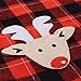 PAWCHIE 2 PCS Christmas Dog Bandanas with Handmade Applique (Santa Claus & Elk), Washable Plaid Triangle Bibs Scarfs for Puppy