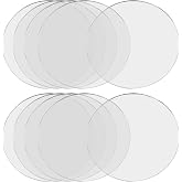 Hitefu Clear Circle Acrylic Sheets, 4 Inch, 10 Packs, 3mm Thick | Transparent Plexiglass, For Signs &amp; Photo Frames, Art Craft &amp; DIY Display Projects