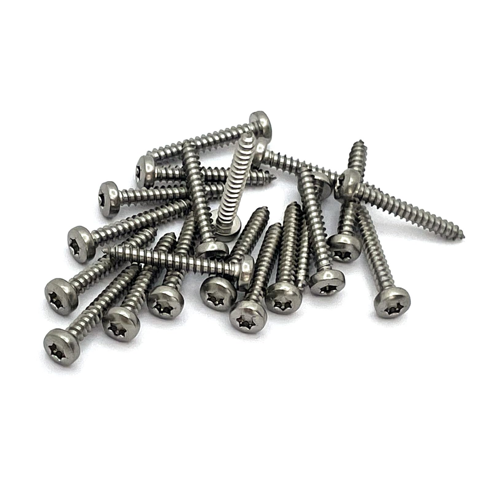3.5mm x 25mm Torx/Hexalobular Pan Head Self Tapping Screw ISO14585 A4 (316) Stainless Steel (Pack of 20)