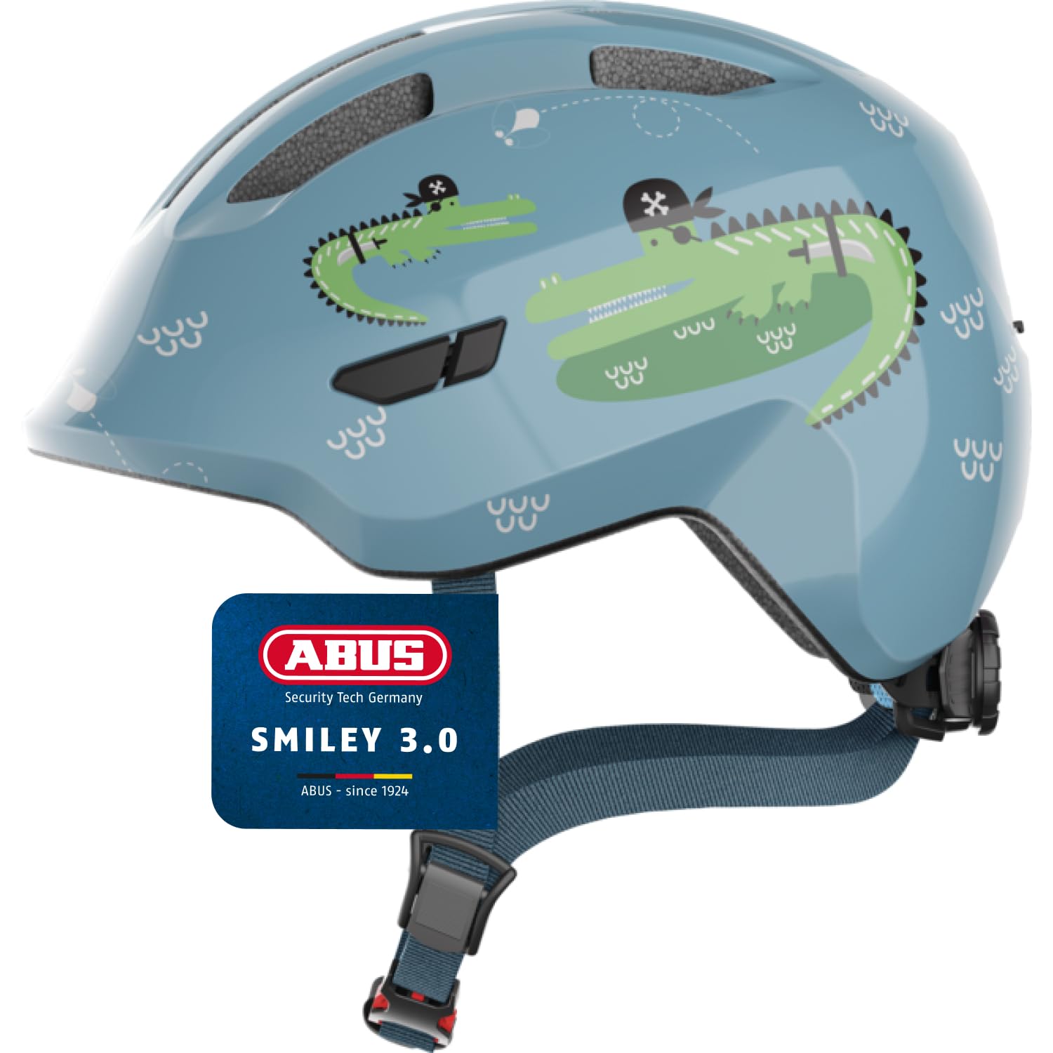 ABUS Smiley 3.0 children's helmet - bike helmet with a low fit, child-friendly designs & space for a pigtail - for girls and boys