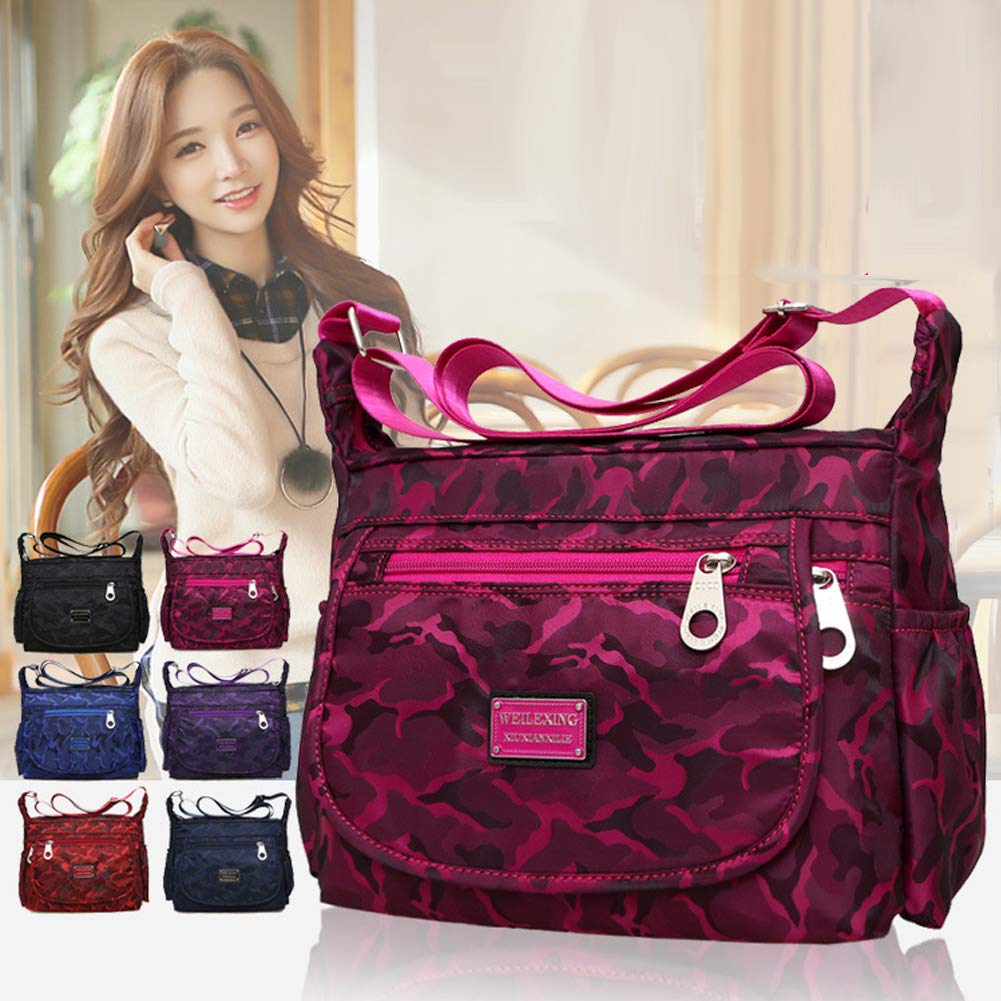 Aoile Women Portable Multifunctional Waterproof Shoulder Bag Mummy Bag Blue